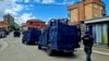 Kosovar police in North Mitrovica.
