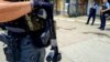 Kosovar police officers on duty in North Mitrovica. (file photo)