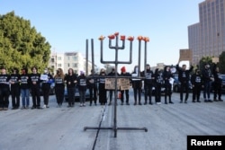 Protest kojim se zahtijeva prekid vatre u Gazi, Los Angeles, Kalifornija, SAD, 13. decembra