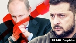 Владимир Путин и Владимир Зеленский (коллаж)