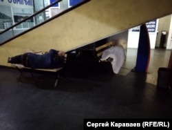 На автовокзале в Тбилиси.