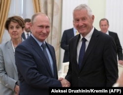 Президент Росії Володимир Путін приймає в Кремлі генерального секретаря Ради Європи Турбйорна Ягланда, червень 2018 року