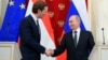 Канцлер Австрии Себастьян Курц встречается с президентом России Владимиром Путиным в Москве