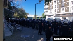 Policijska brigada ispred DIF-a, Novi Sad, Srbija, 1. septembar 2025.