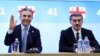 Бидзина Иванишвили, лидер на владејачкиот Грузиски сон и Михаил Кавелашвили, кој стана претседател на Грузија на 29 декември, во Тбилиси на 27 ноември.