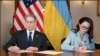 US Treasury Secretary Scott Bessant (left) and Ukraine's Prime Minister-designate Yulia Svyrydenko.