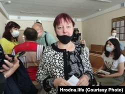 Ала Гарацкевіч перад судом. Фота Hrodna.life
