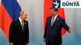 Russiýanyň prezidenti Wladimir Putin (çepde) we Hytaýyň prezidenti Si Szinpin. Týanszin. Hytaý.