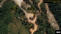 Imagine de satelit a instalațiilor nucleare nord-coreene
