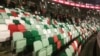 Belarus - Empty fan sector at Dinamo stadium in Minsk, 12Oct2018
