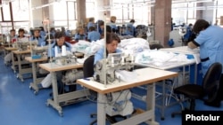 Armenia - Workers at a textile factory in the Shirak region.
