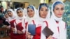 Women wait in line to cast their votes in parliamentary elections in Tehran on February 26.