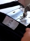 Making a bag in the sewing workshop at the Idrizvovo Correctional Facility