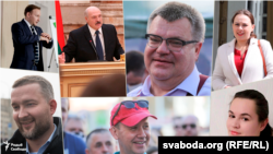 Патэнцыйныя кандыдаты ў прэзыдэнты: Андрэй Дзьмітрыеў, Аляксандар Лукашэнка, Віктар Бабарыка, Ганна Канапацкая, Сяргей Чэрачань, Валер Цапкала, Сьвятлана Ціханоўская