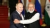 Russian President Vladimir Putin (left) with Indian Prime Minister Narendra Modi (file photo)